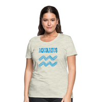 Thumbnail for Women's Power Words Aquarius Premium T-Shirt - heather oatmeal