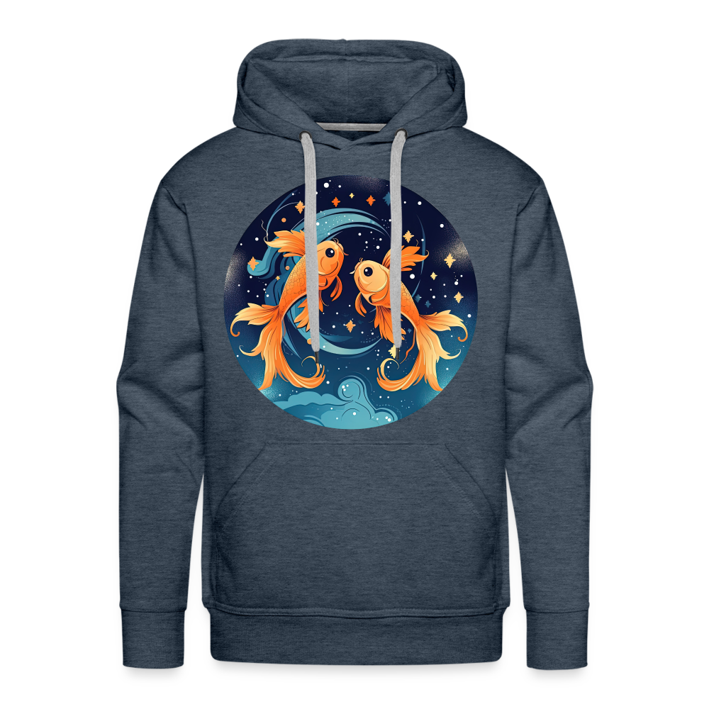 Men’s Magic Pisces Premium Hoodie - heather denim