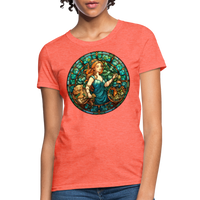 Thumbnail for Women's Mosaic Virgo T-Shirt - heather coral