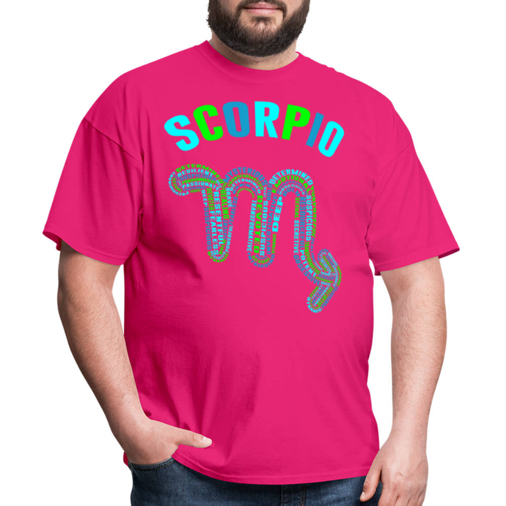 Men's Power Words Scorpio Classic T-Shirt - fuchsia