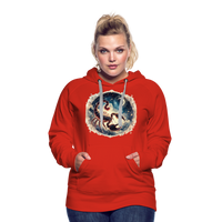 Thumbnail for Women’s Mythical Scorpio Premium Hoodie - red