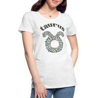 Thumbnail for Women's Power Words Taurus Premium T-Shirt - white