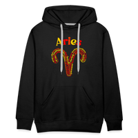 Thumbnail for Men's Power Words Aries Premium Hoodie - black