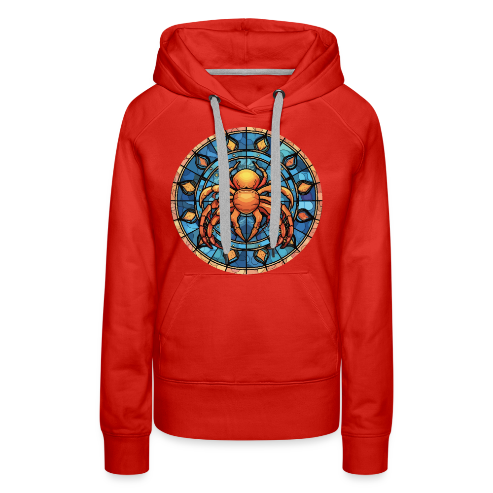 Women’s Mosaic Cancer Premium Hoodie - red