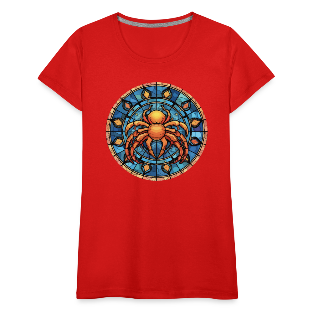 Women’s Mosaic Cancer Premium T-Shirt - red