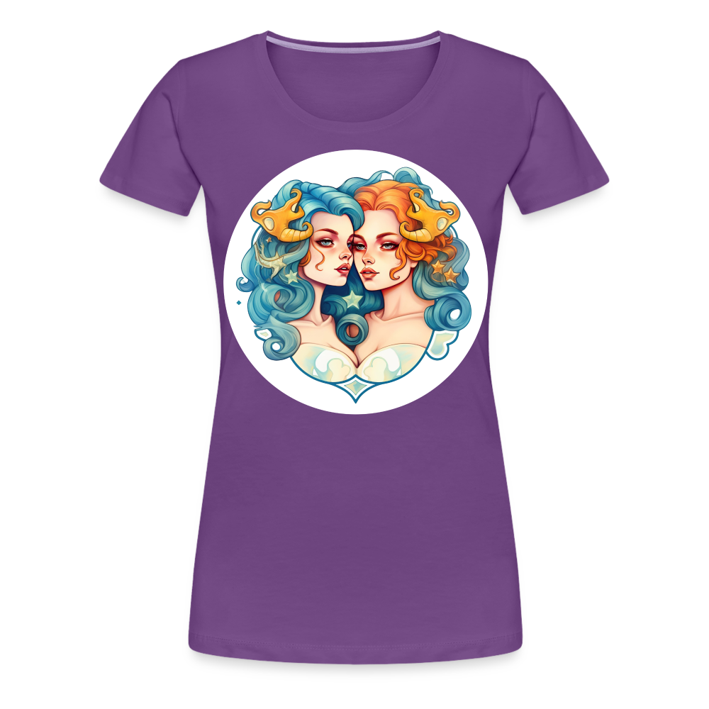 Women’s Symbol Gemini Premium T-Shirt - purple