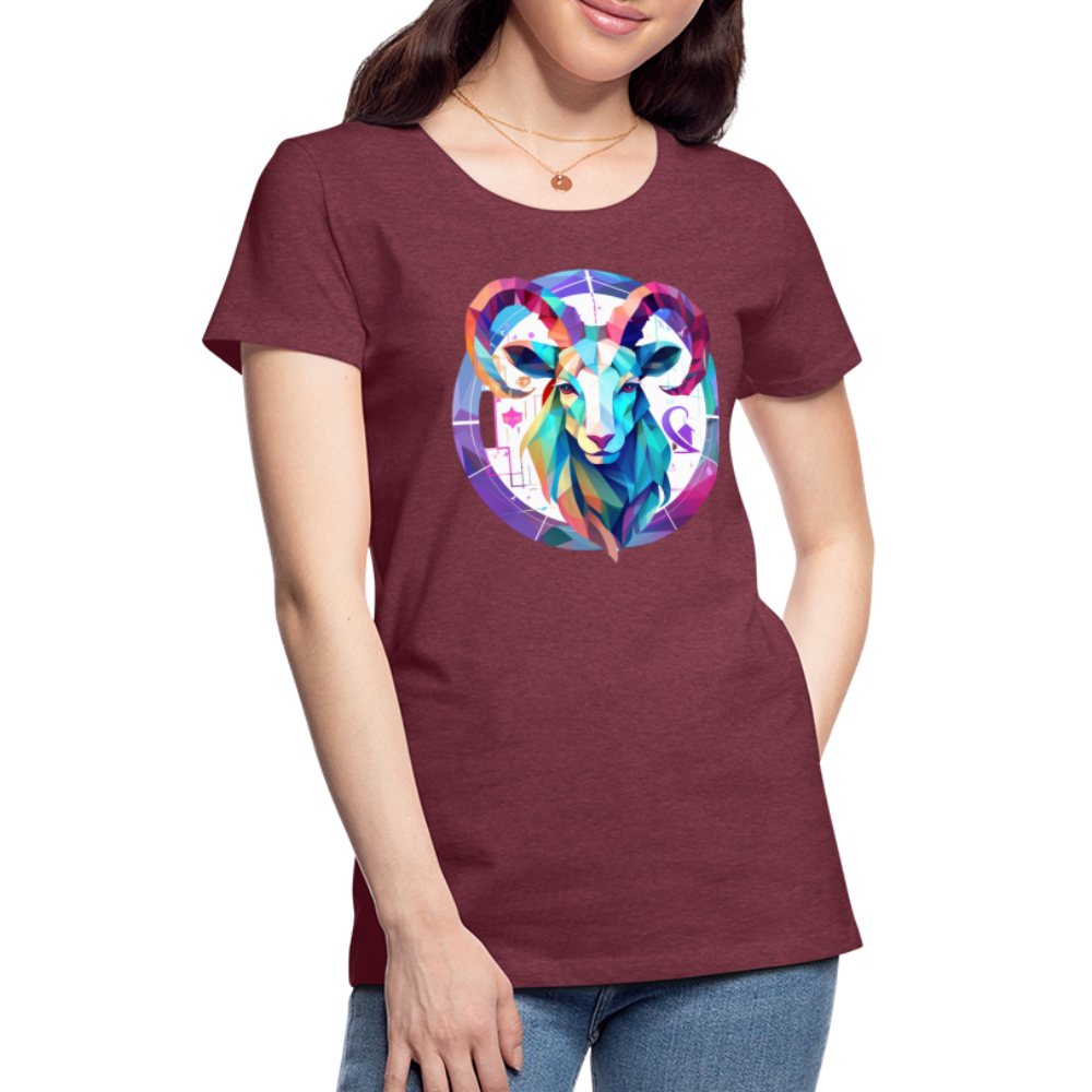 Women’s Mythical Aries Premium T-Shirt - heather burgundy