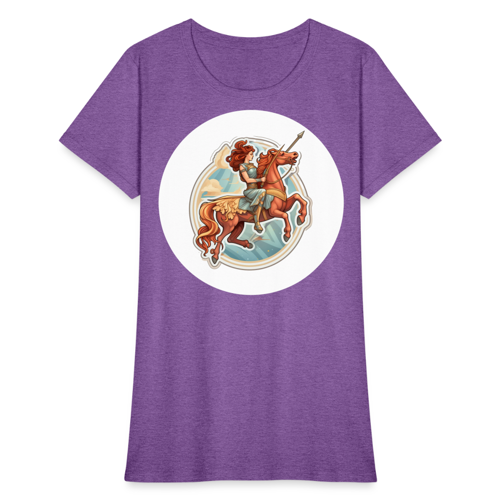 Women's Symbol Sagittarius T-Shirt - purple heather