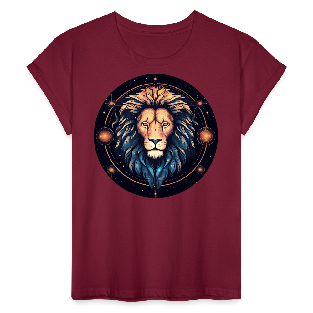 Women's Magic Leo Relaxed Fit T-Shirt - burgundy