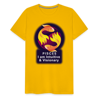 Thumbnail for Men's Glow Pisces Premium T-Shirt - sun yellow