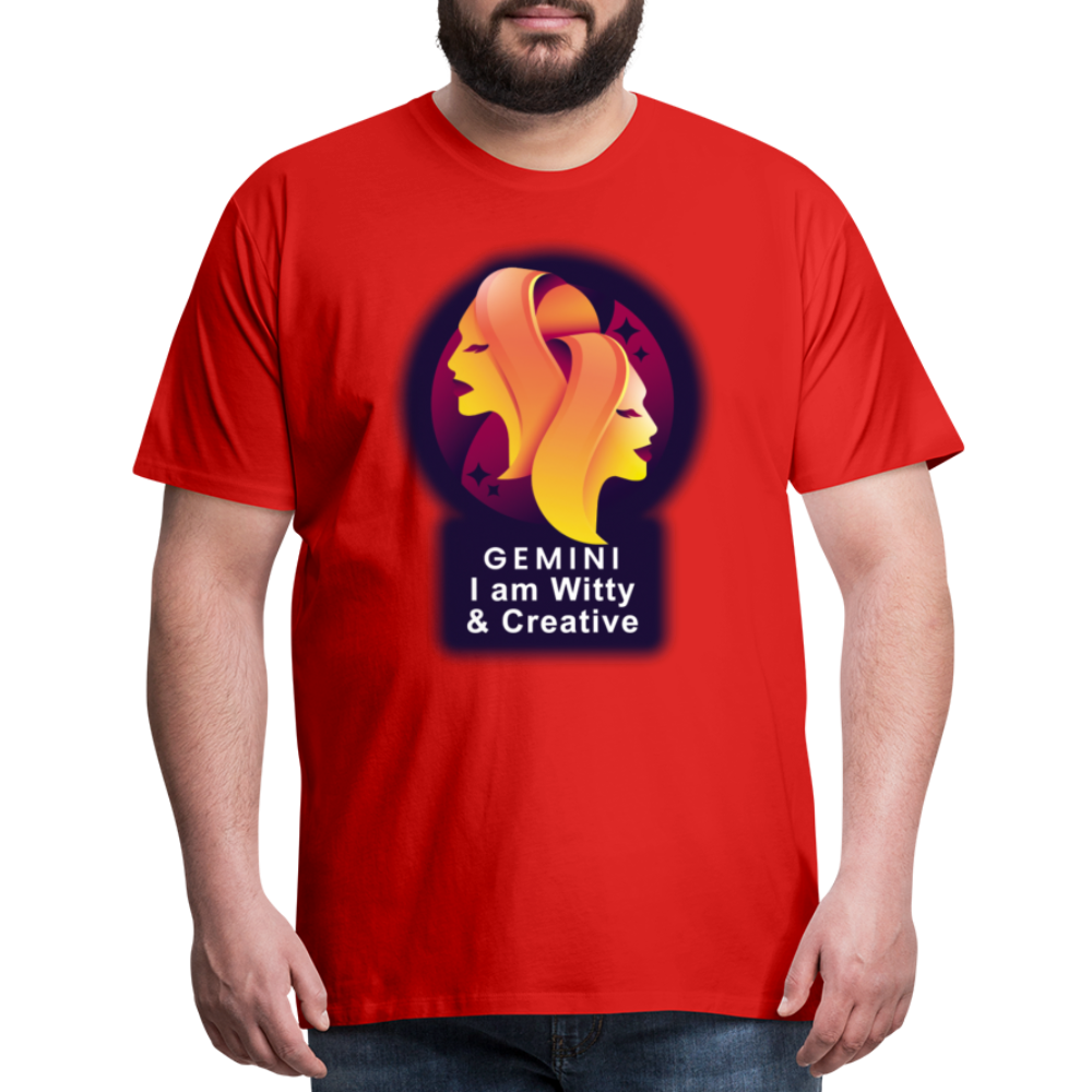 Men's Glow Gemini Premium T-Shirt - red