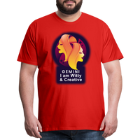 Thumbnail for Men's Glow Gemini Premium T-Shirt - red