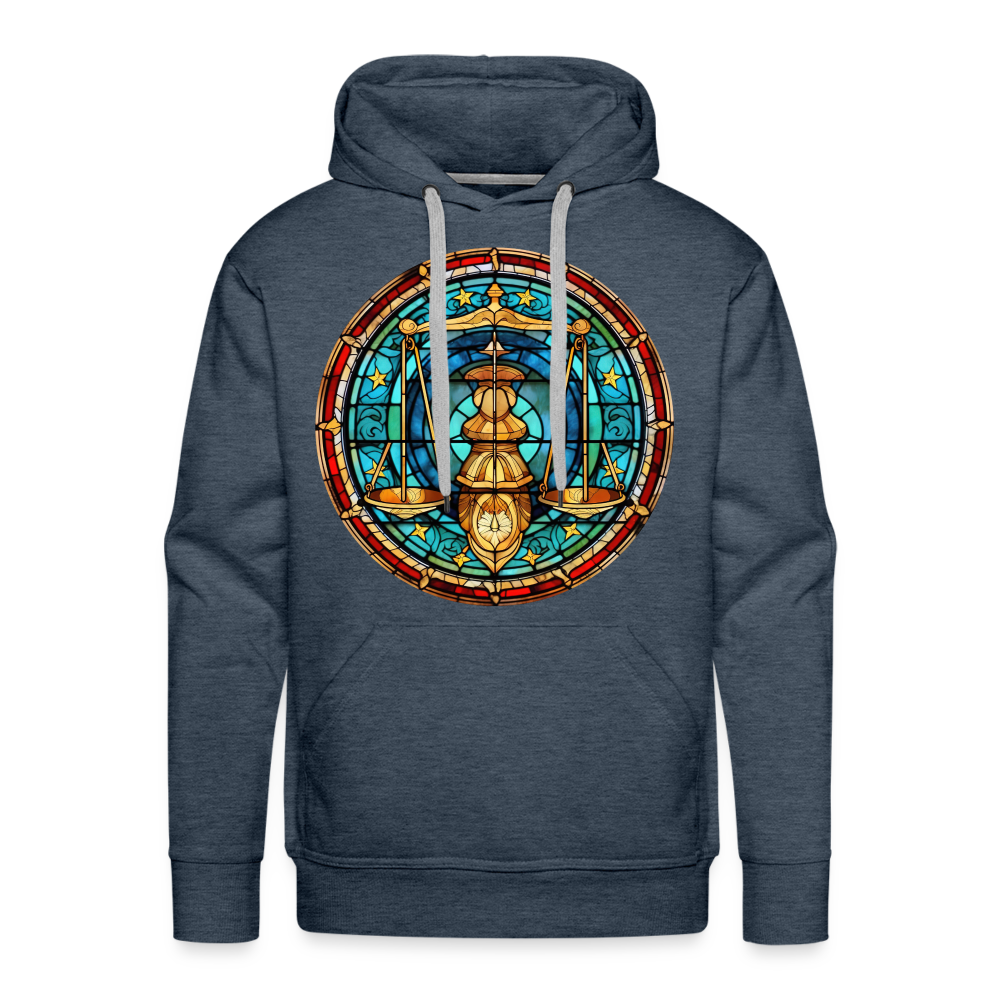 Men’s Mosaic Libra Premium Hoodie - heather denim