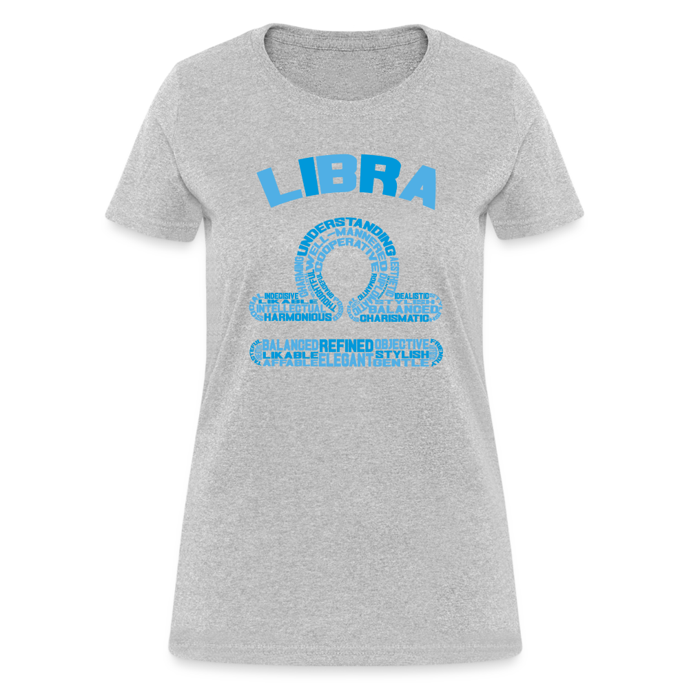 Women's Power Words Libra T-Shirt - heather gray