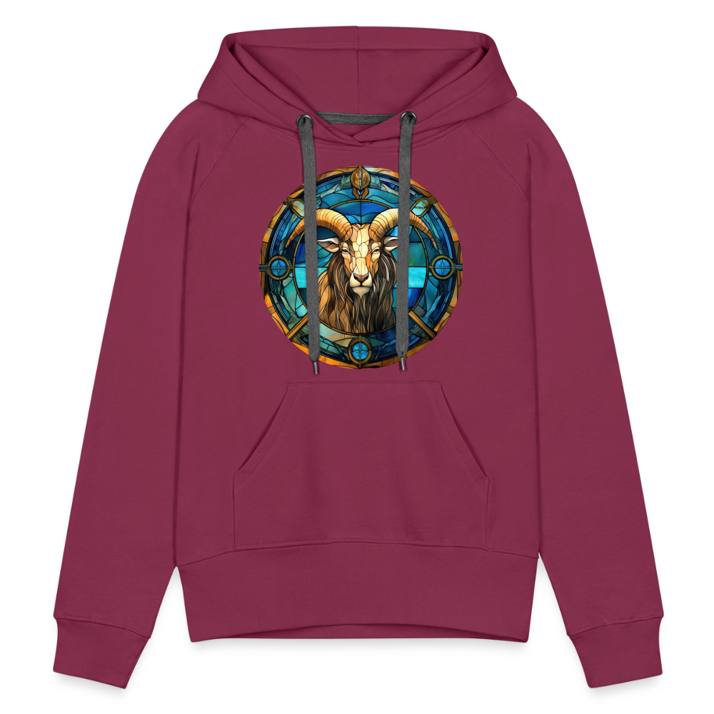 Women’s Mosaic Capricorn Premium Hoodie - burgundy