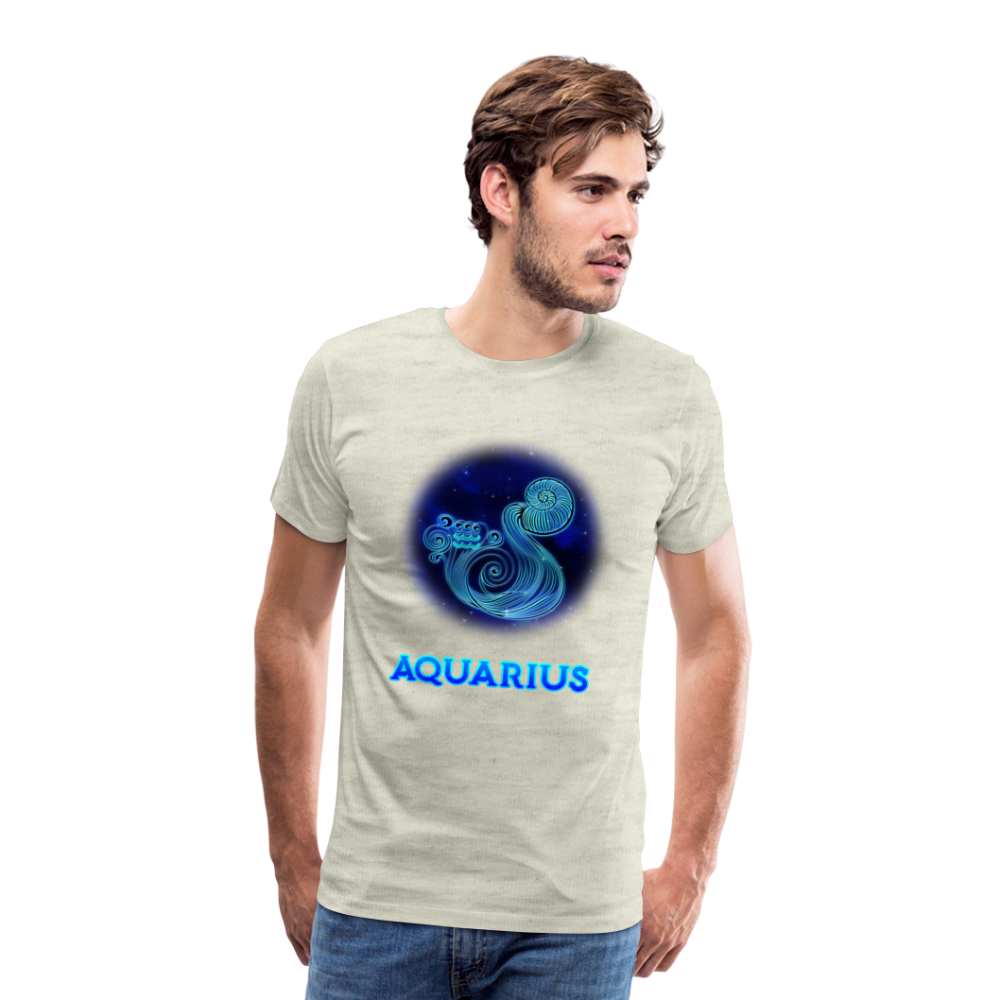 Men's Aquarius Premium T-Shirt - heather oatmeal