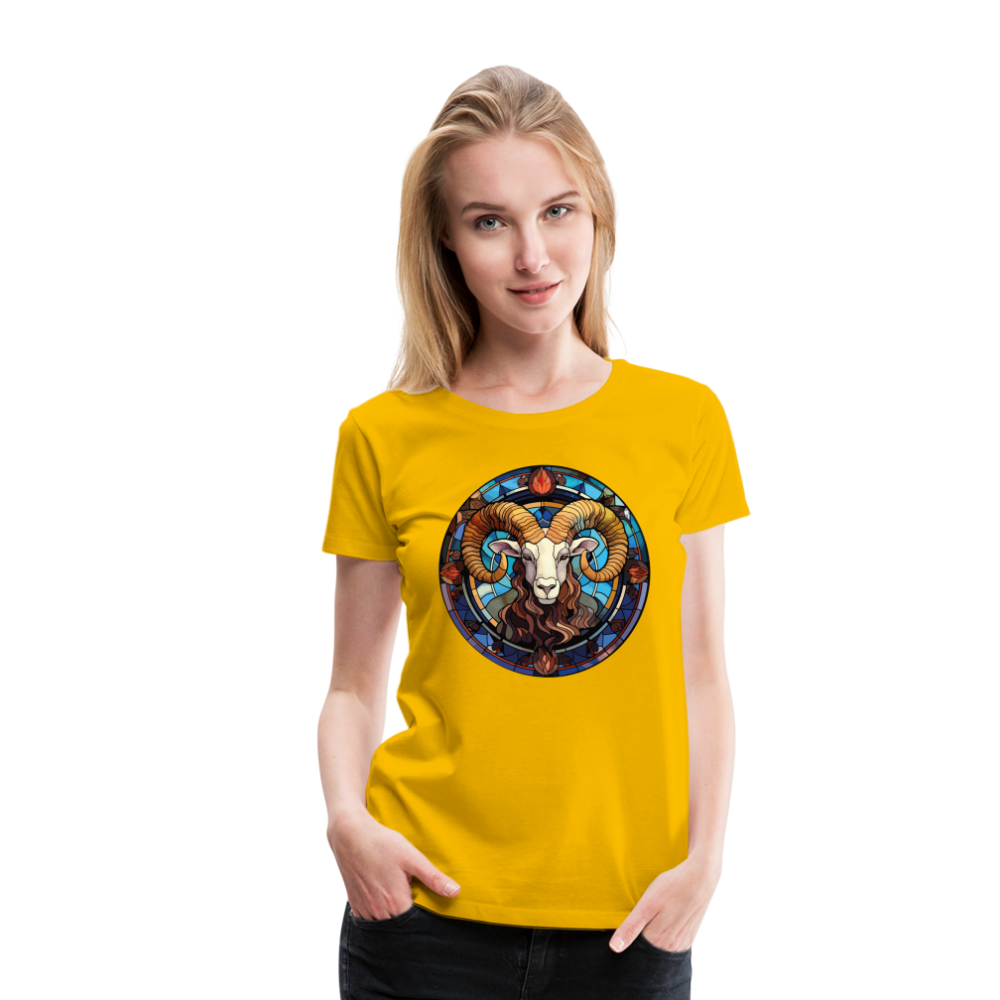 Women’s Mosaic Aries Premium T-Shirt - sun yellow