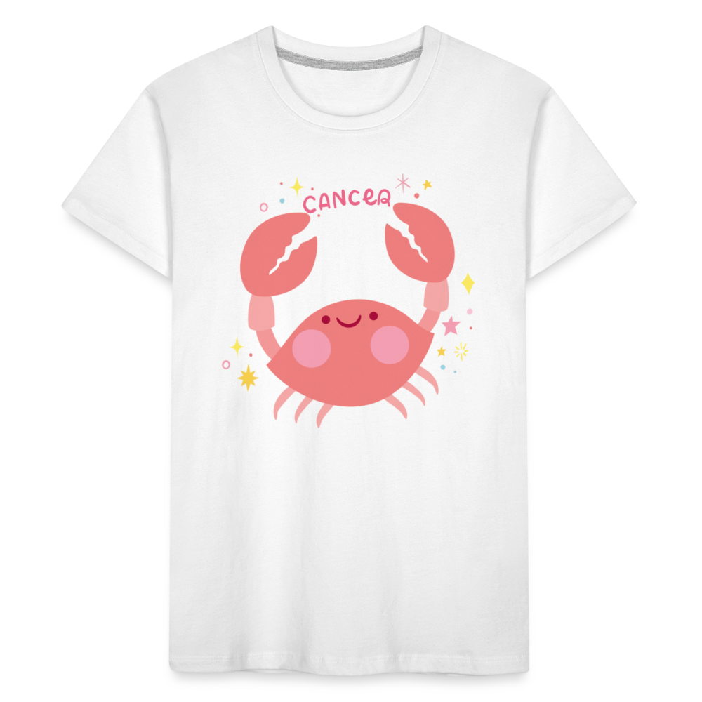 Kid’s Pinky Cancer Premium Organic T-Shirt - white