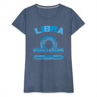 Thumbnail for Women's Power Words Libra Premium T-Shirt - heather blue