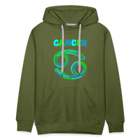 Thumbnail for Men's Power Words Cancer Premium Hoodie - olive green