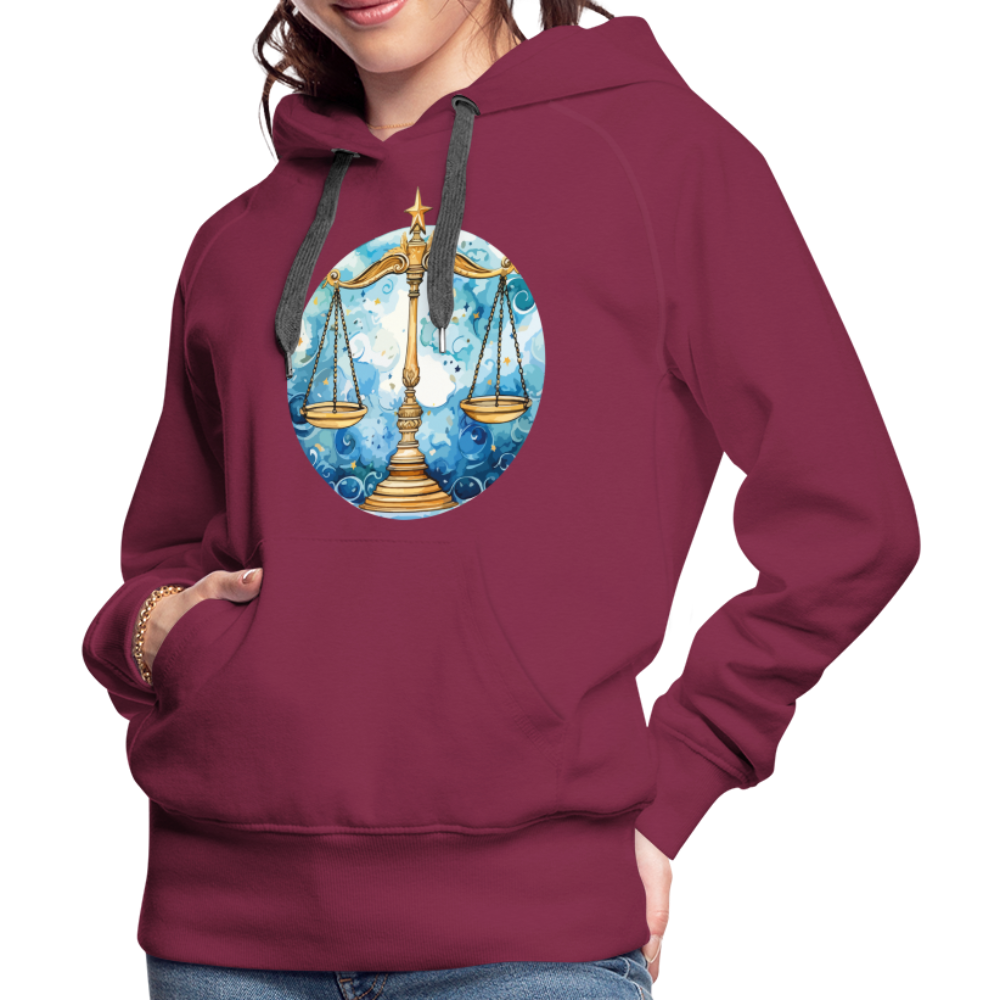 Women’s Mythical Libra Premium Hoodie - burgundy