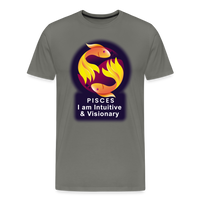 Thumbnail for Men's Glow Pisces Premium T-Shirt - asphalt gray