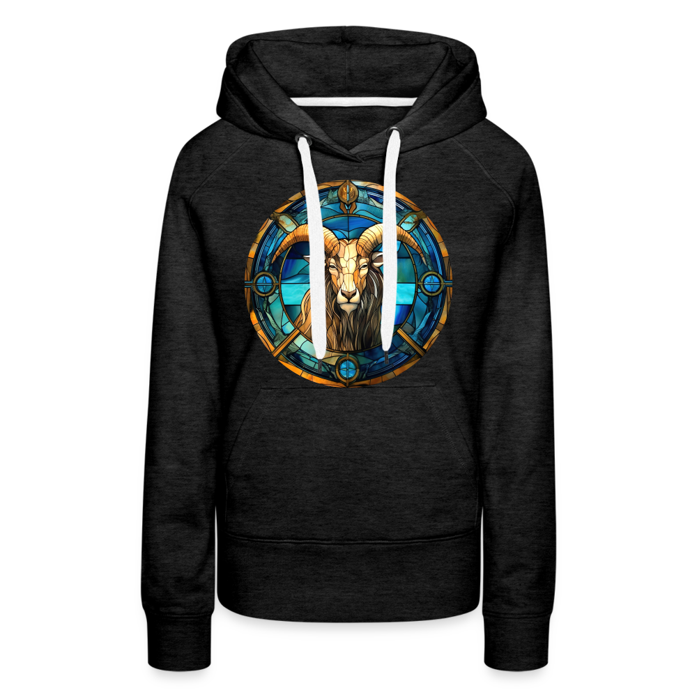 Women’s Mosaic Capricorn Premium Hoodie - charcoal grey