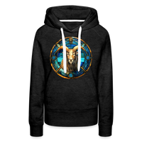 Thumbnail for Women’s Mosaic Capricorn Premium Hoodie - charcoal grey