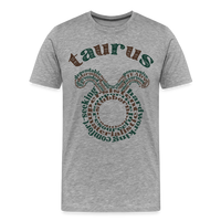 Thumbnail for Men's Power Words Taurus Premium T-Shirt - heather gray