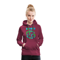 Thumbnail for Women's Power Words Cancer Premium Hoodie - burgundy