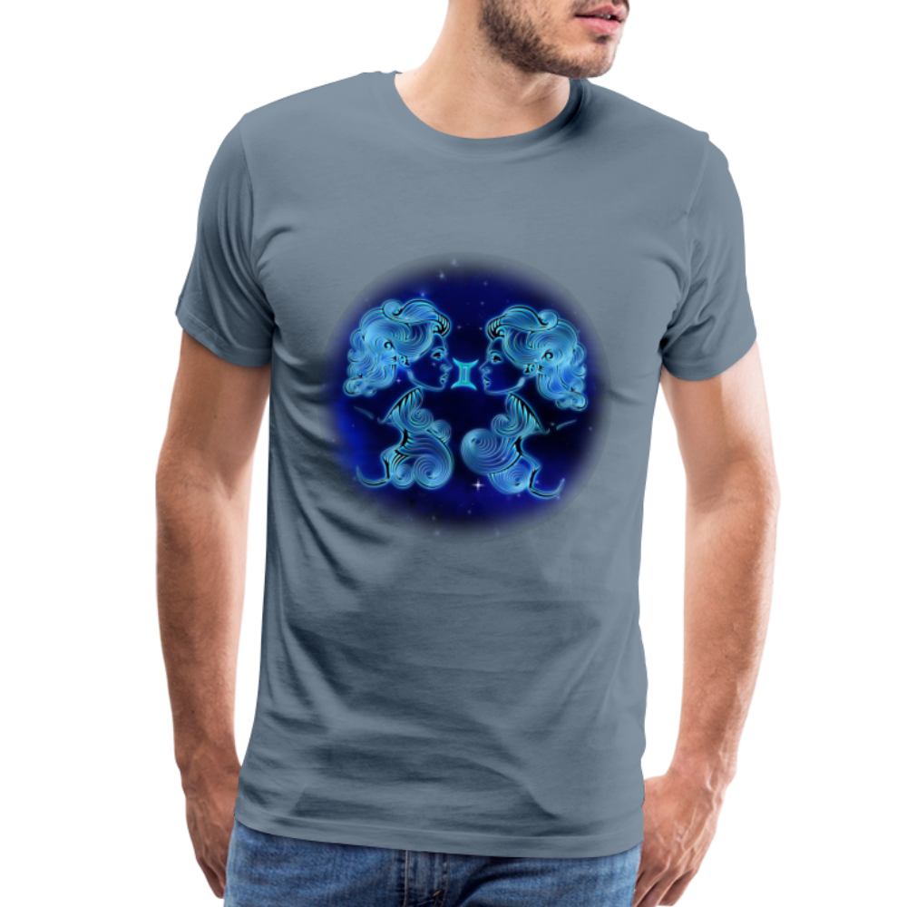 Men's Gemini Premium T-Shirt - steel blue