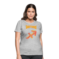 Thumbnail for Women's Power Words Sagittarius T-Shirt - heather gray