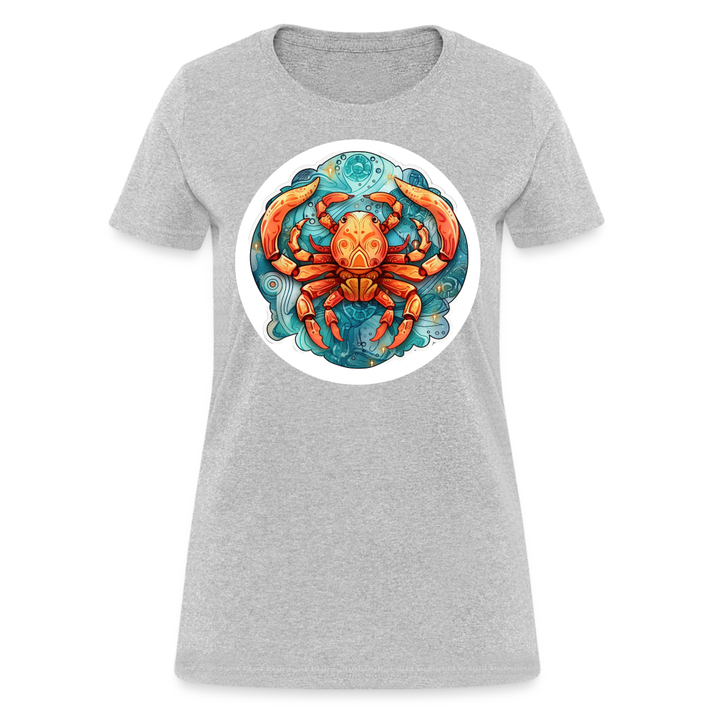 Women's Symbol Cancer T-Shirt - heather gray