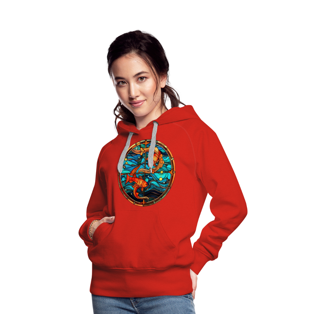 Women’s Mosaic Pisces Premium Hoodie - red