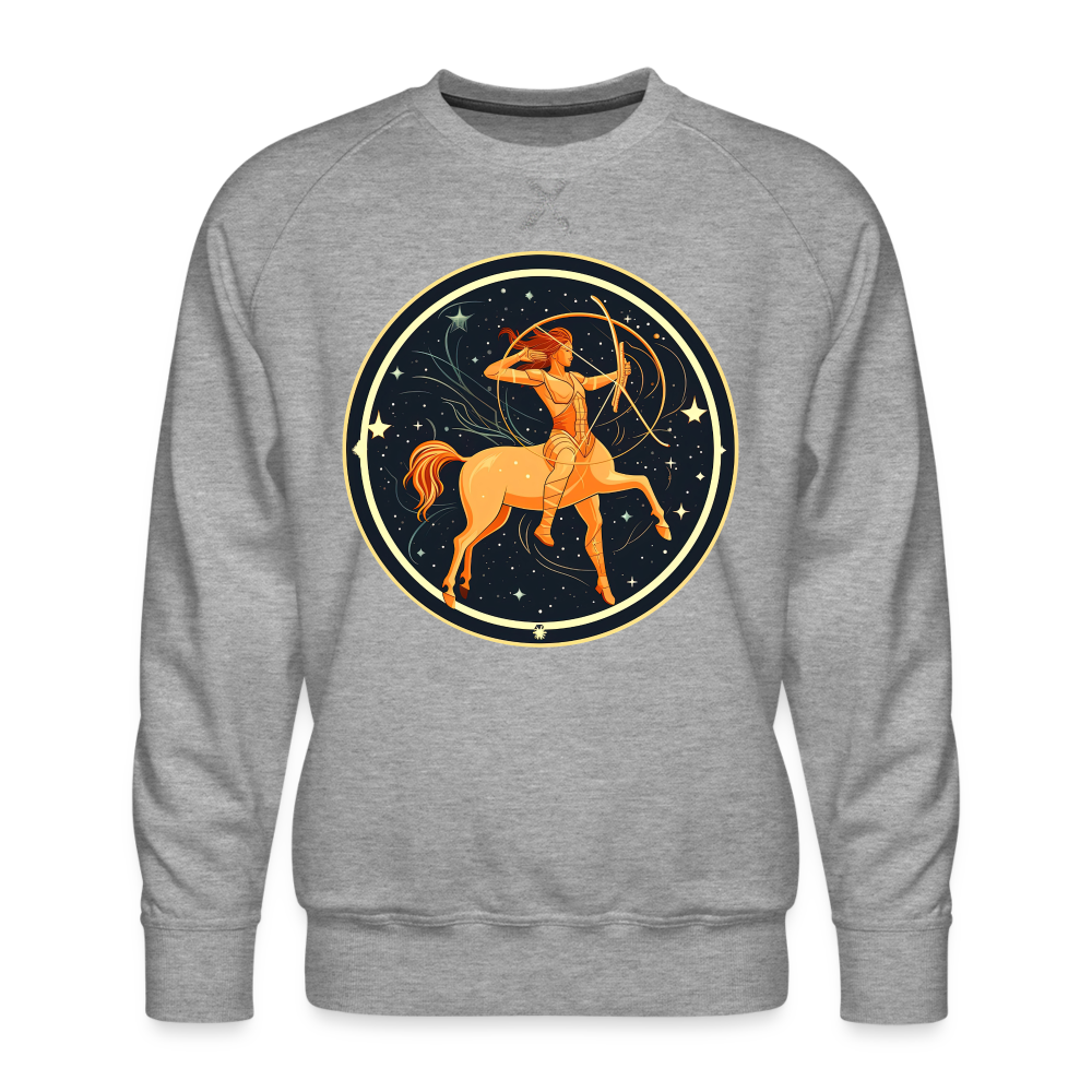 Men’s Mystic Sagittarius Premium Sweatshirt - heather grey