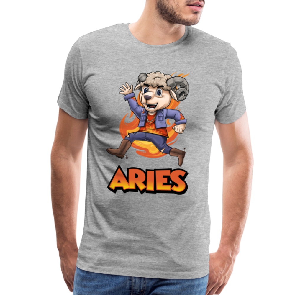 Men's Playful Aries Premium T-Shirt - heather gray