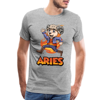 Thumbnail for Men's Playful Aries Premium T-Shirt - heather gray