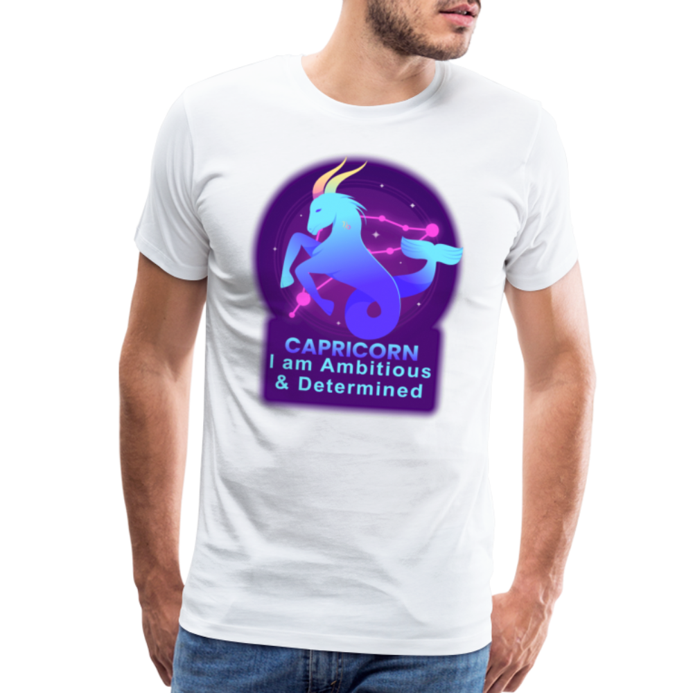 Men's Neon Capricorn Premium T-Shirt - white