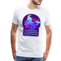 Thumbnail for Men's Neon Capricorn Premium T-Shirt - white