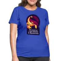 Thumbnail for Women's Glow Scorpio T-Shirt - royal blue