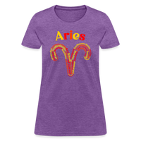 Thumbnail for Women's Power Words Aries T-Shirt - purple heather