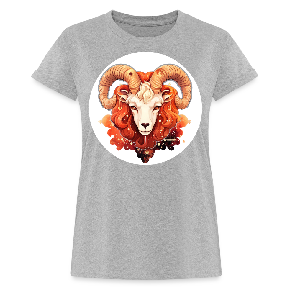 Women's Symbol Aries Relaxed Fit T-Shirt - heather gray