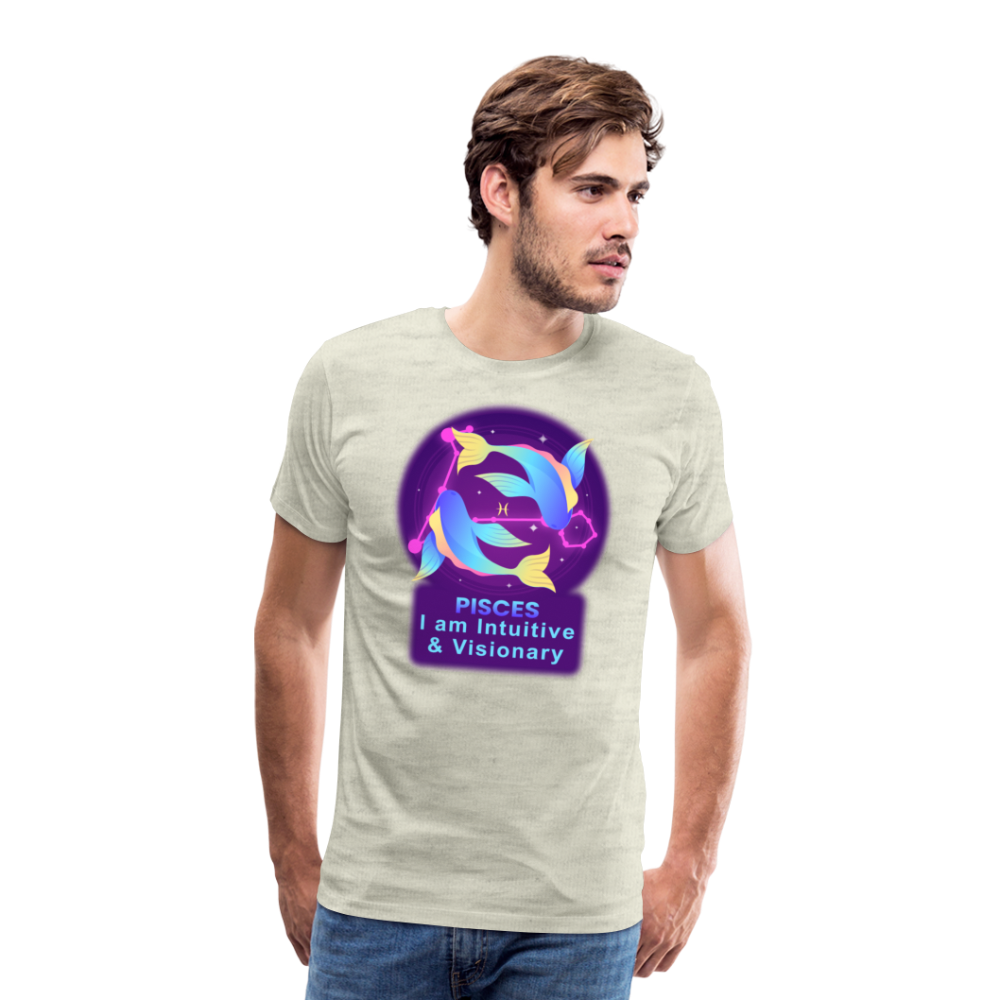 Men's Neon Pisces Premium T-Shirt - heather oatmeal