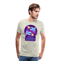 Thumbnail for Men's Neon Pisces Premium T-Shirt - heather oatmeal