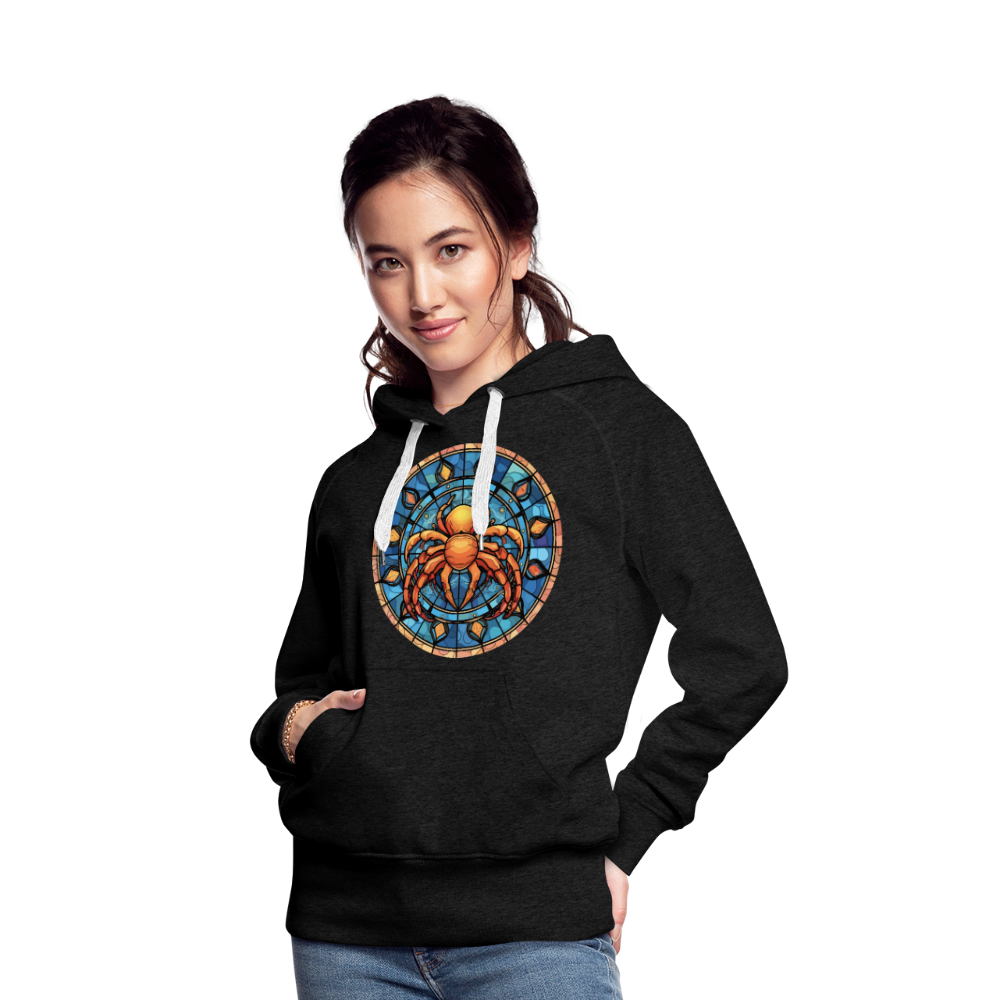 Women’s Mosaic Cancer Premium Hoodie - charcoal grey