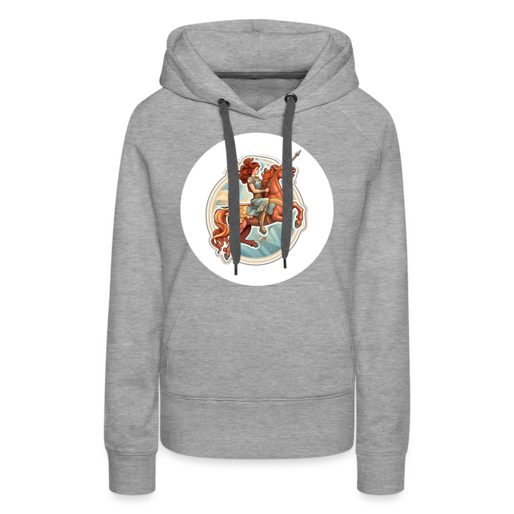 Women’s Symbol Sagittarius Premium Hoodie - heather grey