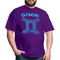 Thumbnail for Men's Power Words Gemini Classic T-Shirt - purple