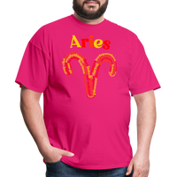 Thumbnail for Men's Power Words Aries Classic T-Shirt - fuchsia