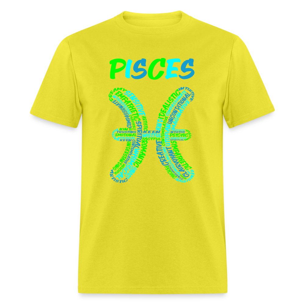 Men's Power Words Pisces Classic T-Shirt - yellow