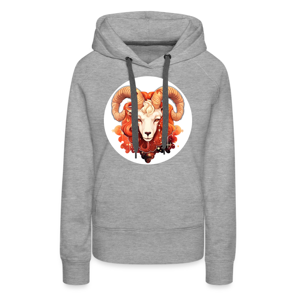 Women’s Symbol Aries Premium Hoodie - heather grey